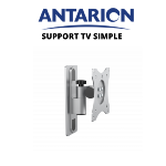 Support TV mural simple en alu