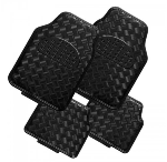 Tapis de sol voiture alu Look noir mat PE