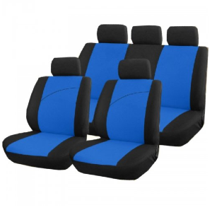 Housse pour siege de voiture bleu et noir VICTOIRE compat airbags PE