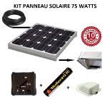 Antarion Kit panneau solaire 75w pour camping car monocristallin