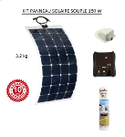 Antarion Kit panneau solaire souple 150w pour camping car monocristallin