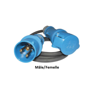 Rallonge electrique CEE 3x2.5mm longueur 1.5mètres