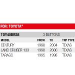 Boitier de remplacement Plip 3 Boutons Toyota Century, Land Cruiser 100