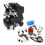 Compresseur d'air 24 L - 8 bars + Kit 13 outils pneumatiques