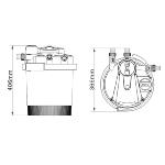 Filtre de bassin, étang à pression UV 11W / 6000L max