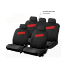 Housse pour siege de voiture noir et rouge TEMPO compat airbags PE
