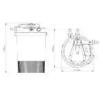 Filtre de bassin, étang à pression UV 55W / 60000L max