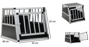 Cage de transport pour chien 54 x 69 x 50 cm - aluminium 1 porte