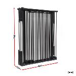 Barrière de protection XL 300 cm Acier Porte et Support mural inclus