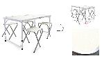 Table de camping aluminium pliante + 4 chaises pliantes