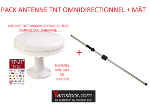 Antarion Pack antenne TNT omnidirectionnelle 35 Db + Mât d'antenne