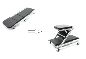 Chariot de visite modulable pour mécanicien 101 x 44 x 12 cm