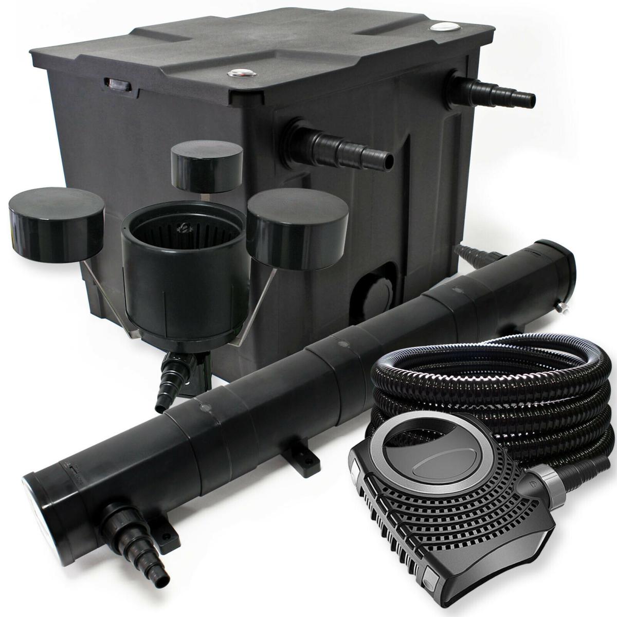 Kit de filtration biologique uvc 72w bassin 12000 L max + tuyau et skimmer
