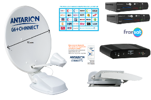 Antarion Kit Antenne satellite 72 cm G6+ CONNECT TWIN FRANSAT