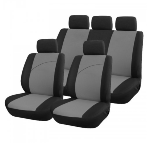Housse pour siege de voiture grise et noire VICTOIRE compat airbags PE