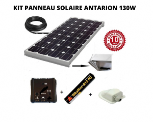 Antarion Kit panneau solaire 130w monocristallin  pour camping car