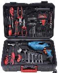 Perceuse à percussion électrique 710W + coffret 52 accessoires