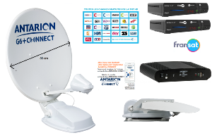 Antarion Kit Antenne satellite  85cm G6+ CONNECT TWIN FRANSAT