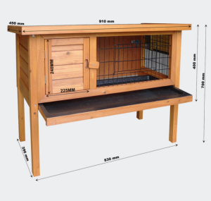 Cage en bois pour rongeurs, hamsters ou lapins WC