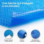 Bâche à Bulles sur Mesure pour Piscine - 300 microns - Bleu 2X10