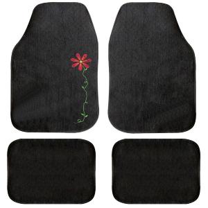 Tapis de Sol voiture motif flower universels 4 piéces PE