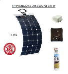 Antarion Kit panneau solaire monocristallin souple 130w pour camping car