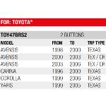 Boitier de remplacement Plip 2 Boutons compatible Toyota Avensis, Corolla, Carina, Yaris