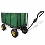 Chariot de jardin à main en métal 128 x 62 x 84 cm - 350 Kg max