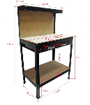 Établi d’atelier / Table travail avec paroi perforée 120 x 55 x 150 cm