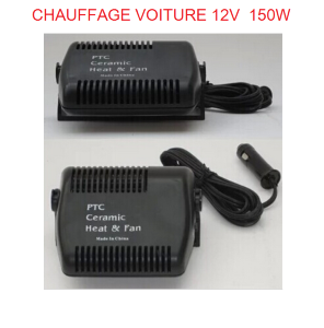 Chauffage ceramique 12v 150w pour voiture , camping car