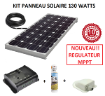 ANTARION - Kit panneau solaire 130w monocristallin +  MPPT  pour camping car