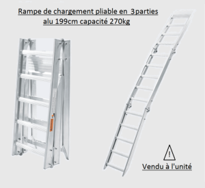 Rampe de chargement moto pliable  270kg WC