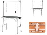 Table de Toilettage Pliante avec 2 Sangles de Maintiens - Chien et Chat