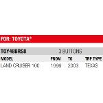 Boitier de remplacement Plip 3 Boutons Toyota Land Cruiser 100