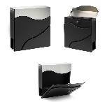 Boite aux lettres murale V27 Noire + Compartiment journal