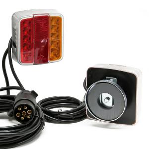 Kit eclairage / signalisation magnétique remorque à LED - cable 7m50