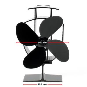 Ventilateur de poêle à Bois 4 Pales 50-300°C Autoalimentation