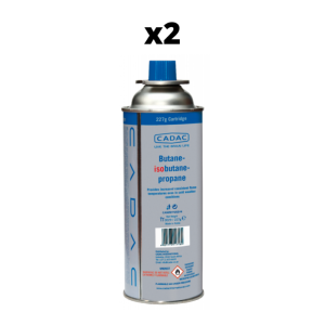 2 CARTOUCHES DE GAZ 220G (butane/propane)