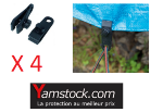 Lot de 4 oeillets à pince pour bâche de protection RX