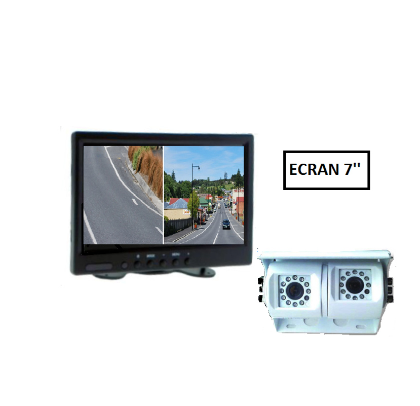 Pack Camera de recul double objectif écran 7