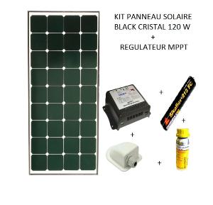 Antarion Kit panneau solaire 120w pour camping car Black booster