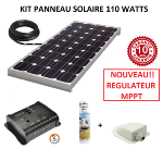 ANTARION -  Kit panneau solaire 110w monocristallin MPPT pour camping car