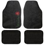 Tapis de Sol voiture motif flower universels 4 piéces PE