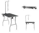 Table de Toilettage Pliante sur roulettes avec Sangle de Maintien - Chien et Chat