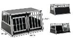 Cage de transport pour chien 89 x 69 x 50 cm - aluminium 2 portes