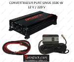 Antarion Convertisseur de tension pur sinus 1500w 12v / 220v 