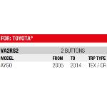 Boitier télécommande Plip 2 Boutons Toyota Aygo