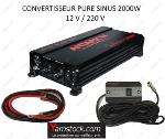 Antarion Convertisseur de tension pur sinus 2000w 12v / 220v 