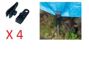 Lot de 4 oeillets à pince pour bâche de protection RX