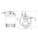 Filtre de bassin, étang à pression UV 11W / 12000L max